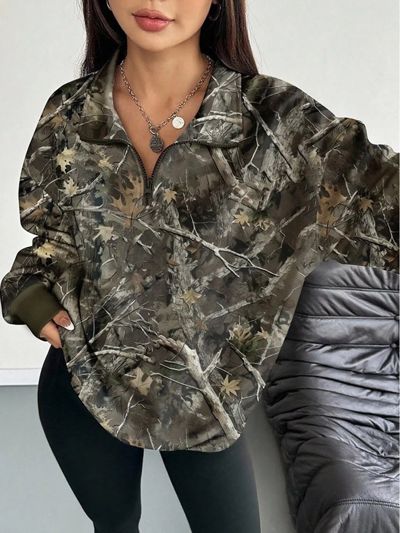 Quarter-Zip Long Sleeve Sweatshirt