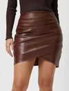 Explore More Collection - Ruched Asymmetrical Hem Skirt