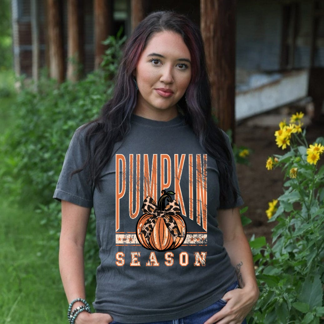Explore More Collection - Distressed Pumpkin Season Graphic Tee
