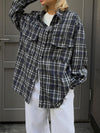 Explore More Collection - Pocketed Plaid Button Up Shacket