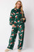 Explore More Collection - Christmas Hat Pattern Round Neck Long Sleeve Top and Pants Set