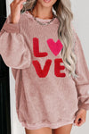 Explore More Collection - Valentine’s Day LOVE Round Neck Long Sleeve Sweatshirt