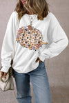 Explore More Collection - Pumpkin Graphic Long Sleeve Sweatshirt