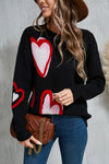 Explore More Collection - Angel Wings Heart Round Neck Long Sleeve Sweater