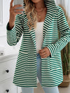 Explore More Collection - Devine Striped Long Sleeve Hooded Outerwear