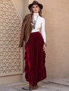 Explore More Collection - Slit Ruffled Wide Leg Pants