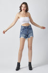 Explore More Collection - RISEN High Rise Distressed Denim Shorts