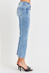 Explore More Collection - RISEN Full Size Low Rise Crop Slim Straight Jeans