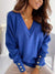 Explore More Collection Doorbuster - V-Neck Long Sleeve Sweatshirt