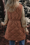 Explore More Collection - Pocketed Zipper and Button Vest Coat