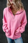 Explore More Collection - Half Zip Long Sleeve Sweatshirt