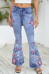 Explore More Collection - Full Size Star Applique Wide Leg Jeans