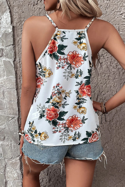 Explore More Collection - Lace Detail Printed V-Neck Cami