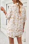 Explore More Collection - Printed Button Up Shirt and Shorts Set