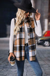 Explore More Collection - Plaid Button Up Vest Coat