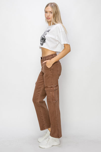 Explore More Collection - Risen Full Size High Rise Cargo Jeans