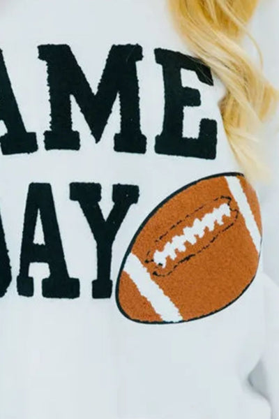 Explore More Collection - GAME DAY Round Neck Long Sleeve Sweatshirt