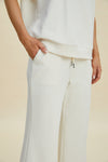 Explore More Collection - Double Take Full Size Pearl Detail Round Neck Top and Pants Set