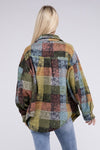 Explore More Collection - Loose Fit Buttoned Down Check Shirt Jacket