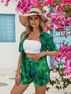 Explore More Collection - Printed Button Up Half Sleeve Top and Shorts Set