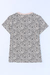 Explore More Collection - MAMA Animal Print Round Neck Short Sleeve T-Shirt