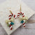 Handmade Clay Candy Cane Gift Christmas Earrings