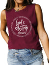 Explore More Collection - Letter Graphic Round Neck Tank