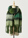 Explore More Collection - Fringe Color Block Polyester Scarf