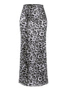 Explore More Collection - Honey Slit Leopard Midi Skirt