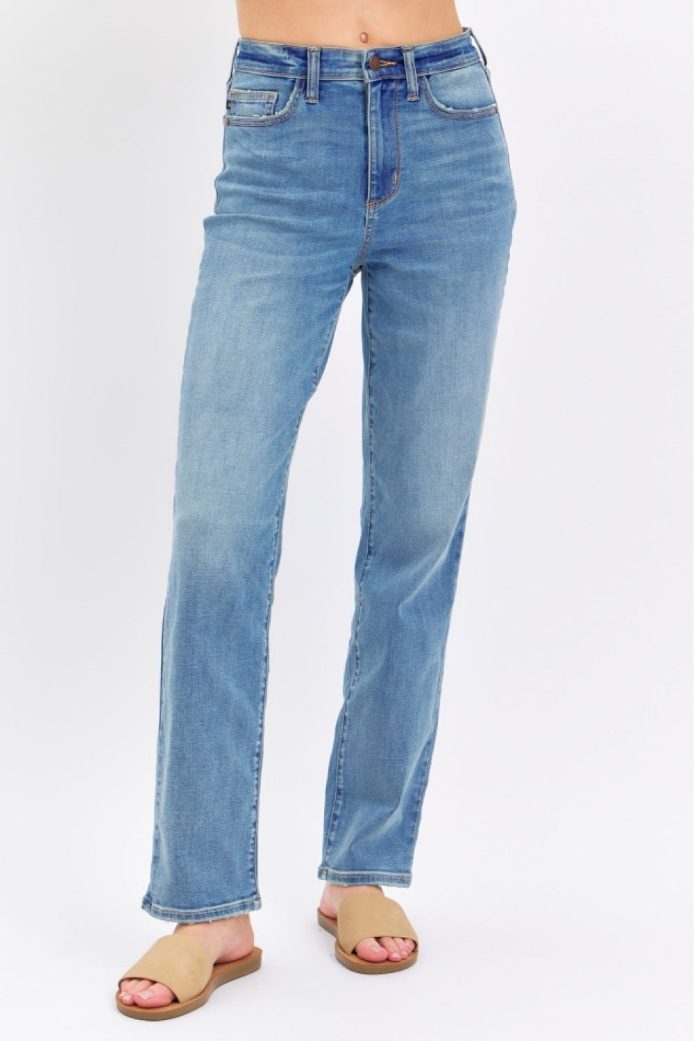 Explore More Collection - Judy Blue Full Size High Waist Straight Jeans