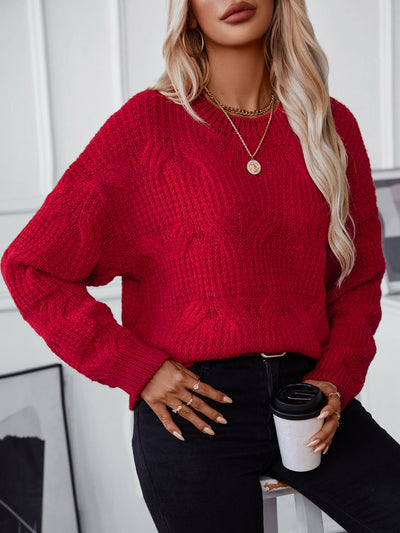 Explore More Collection - Round Neck Long Sleeve Sweater