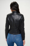 Explore More Collection - Coalition LA Zip Up Vegan Moto Jacket