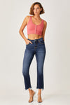 Explore More Collection - Risen Full Size Frayed Hem Cropped Straight Jeans