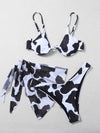 Explore More Collection - Printed Spaghetti Strap Three-Piece Swim Set