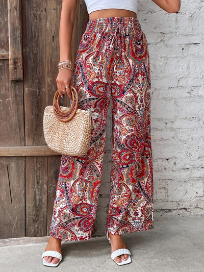 Explore More Collection - Printed Wide Leg Pants