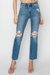 Explore More Collection - RISEN High Rise Distressed Ankle Jeans