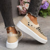 Explore More Collection - Leopard Round Toe Platform Sneakers