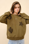 Apple - A Western Textured Sweatshirt