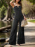 Explore More Collection - Spaghetti Strap Wide Leg Denim Overalls