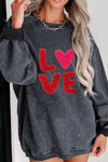 Explore More Collection - Valentine’s Day LOVE Round Neck Long Sleeve Sweatshirt