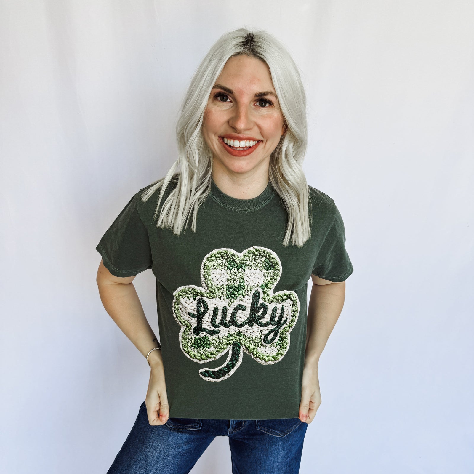 *Crochet Lucky Graphic Tee