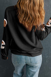 Explore More Collection - Sequin Round Neck Long Sleeve Sweatshirt