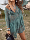 Explore More Collection - Lace Detail Plunge Cover-Up Dress