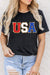 Explore More Collection - USA Round Neck Short Sleeve T-Shirt