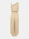 Explore More Collection - Chain Detail Asymmetrical Neck Jumpsuit