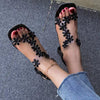 Explore More Collection - Flower Open Toe Block Heel Sandals