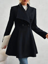 Explore More Collection - Collared Neck Button Up Long Sleeve Coat