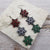 Christmas 3 Colors Snowflake Splicing Wood Earrings