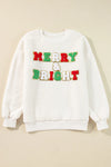 Explore More Collection - MERRY & BRIGHT Round Neck Long Sleeve Sweatshirt