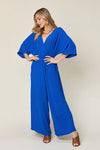 Explore More Collection - Double Take Full Size Half Sleeve Wide Leg Jumpsuit